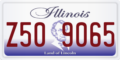 IL license plate Z509065