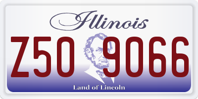 IL license plate Z509066