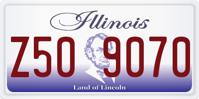 IL license plate Z509070