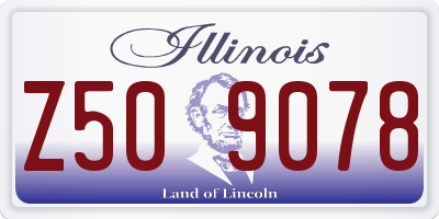 IL license plate Z509078