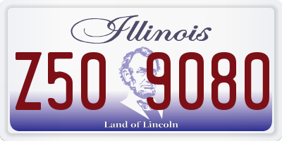 IL license plate Z509080