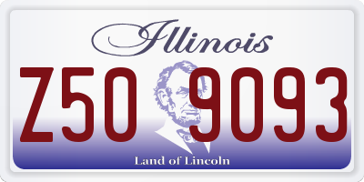 IL license plate Z509093