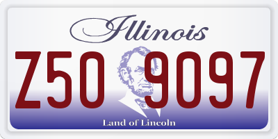 IL license plate Z509097