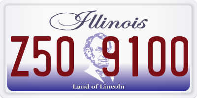 IL license plate Z509100