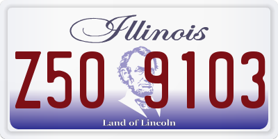 IL license plate Z509103