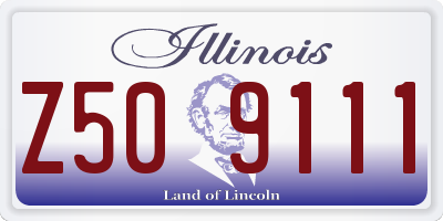 IL license plate Z509111