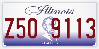 IL license plate Z509113