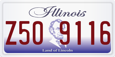 IL license plate Z509116