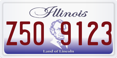 IL license plate Z509123