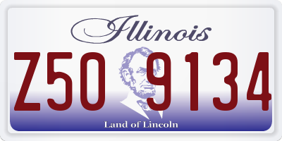 IL license plate Z509134