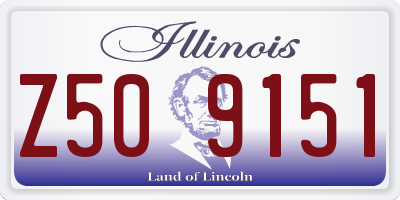 IL license plate Z509151