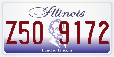 IL license plate Z509172