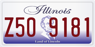 IL license plate Z509181