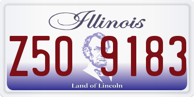 IL license plate Z509183