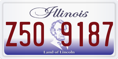 IL license plate Z509187