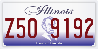 IL license plate Z509192