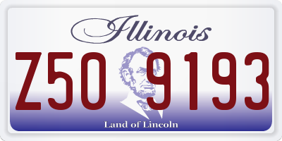 IL license plate Z509193