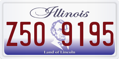 IL license plate Z509195