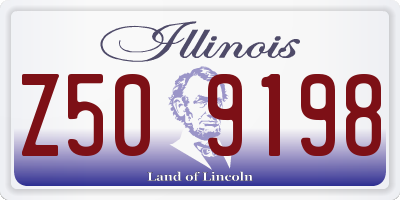 IL license plate Z509198
