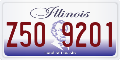 IL license plate Z509201