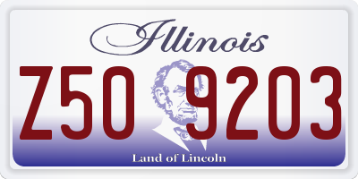 IL license plate Z509203