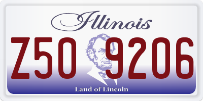 IL license plate Z509206