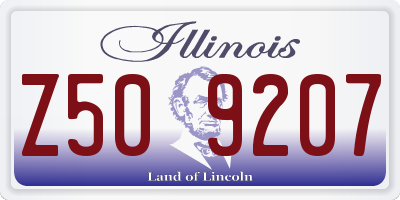 IL license plate Z509207