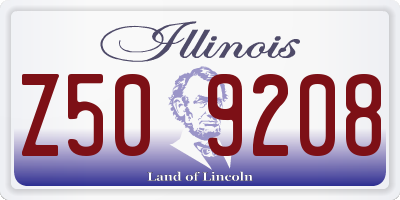 IL license plate Z509208