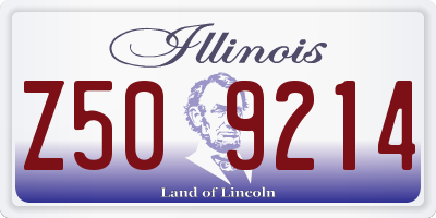 IL license plate Z509214