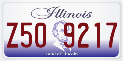 IL license plate Z509217