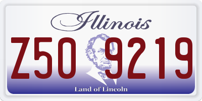 IL license plate Z509219