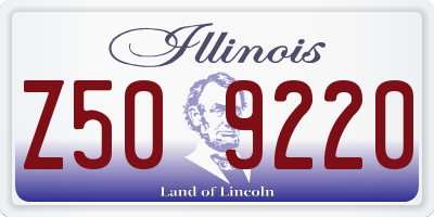 IL license plate Z509220