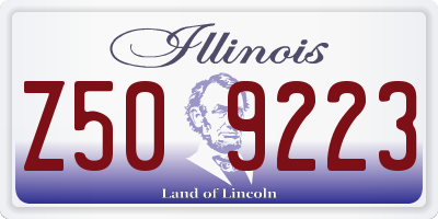 IL license plate Z509223