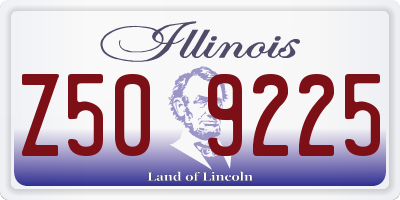 IL license plate Z509225