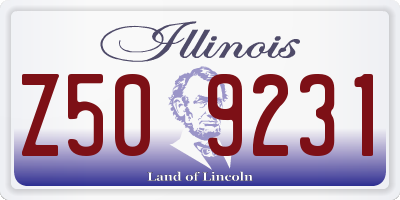 IL license plate Z509231