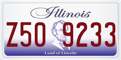 IL license plate Z509233
