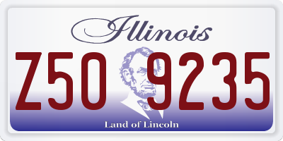 IL license plate Z509235