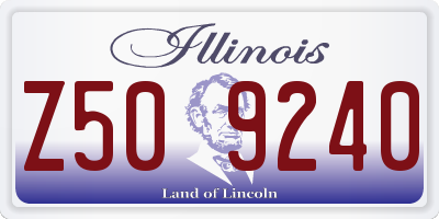 IL license plate Z509240