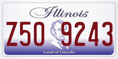 IL license plate Z509243