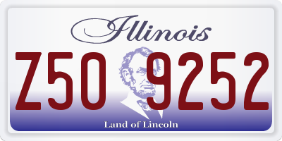 IL license plate Z509252