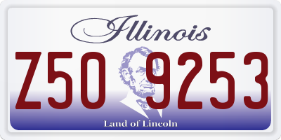 IL license plate Z509253