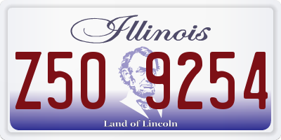 IL license plate Z509254