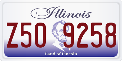 IL license plate Z509258