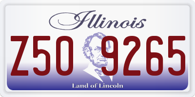IL license plate Z509265