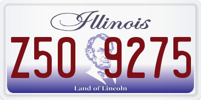 IL license plate Z509275