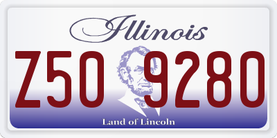 IL license plate Z509280