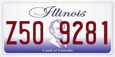 IL license plate Z509281