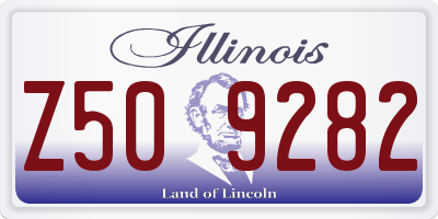 IL license plate Z509282