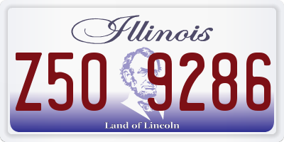 IL license plate Z509286