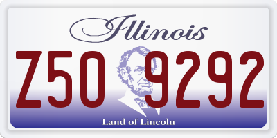 IL license plate Z509292